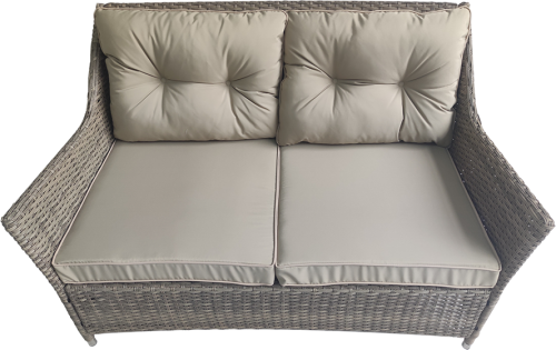 Комплект мебели BERGAMO (Бергамо) бежево-серый из искусственного ротанга