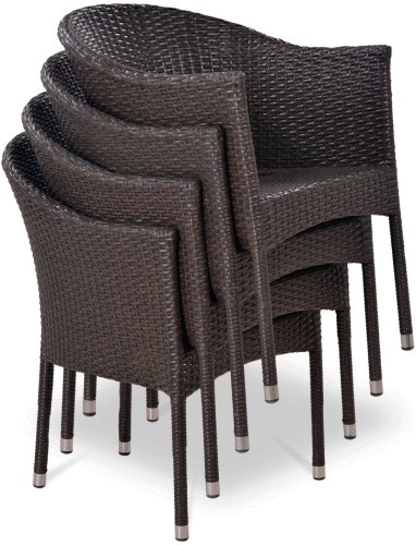 Кресло MONIKA (Моника) Y350G-W53 коричневое из искусственного ротанга