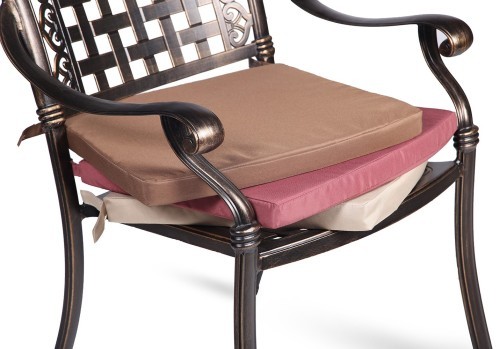 Кресло обеденное серии VOLCANO (Вулкан) бронзового цвета из литого алюминия