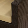 Комплект мебели CORONA (Корона)  на 7 персон со столом 160х120 коричневого цвета из плетеного искусственного ротанга