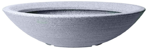 Кашпо круглое VARESE LOW BOWL 18L (Варезе) из пластика под фактуру глиняной поверхности
