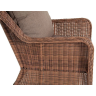 Кресло серии ГЛЯССЕ коричневый цвета из искусственного ротанга