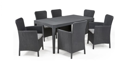 Стол обеденный GIRONA (Жирона) размером 160х90 коричневый из пластика