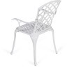 Кресло обеденное серии SEDONA (Седона) белого цвета из литого алюминия