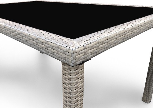 Комплект мебели СОЛОМОН бежевый на 7 персон со столом 160х90 из искусственного ротанга