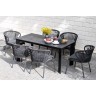 Венето обеденный стол из HPL 160х80см, цвет серый гранит, каркас черный