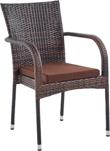 Кресло MILAN (Милан) 0009-1 коричневое из искусственного ротанга