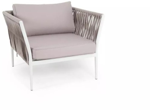 Кресло серии КАСАБЛАНКА цвет серо коричневый с тканевым плетением
