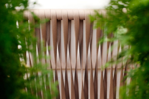 Кресло серии КАСАБЛАНКА цвет серо коричневый с тканевым плетением
