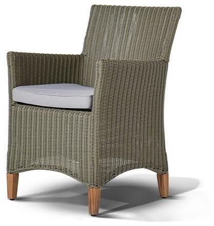 Кресло серии ПЕСТУМ серое из плетеного искусственного ротанга
