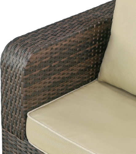 Комплект мебели MARUNA (Маруна) коричневый на 8 персон со столом 210х100 из искусственного ротанга