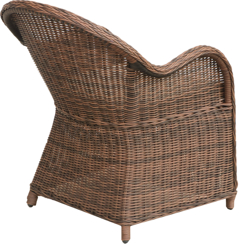 Кресло серии YUNONA (Юнона) обеденное коричневого цвета из искусственного ротанга
