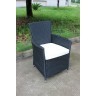 Комплект мебели серии САНЗЕНИ-130 KM-1302 (черная) обеденная группа на 6 персон из плетеного искусственного ротанга