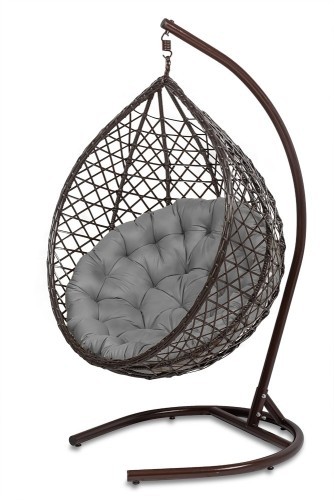 Подвесное кресло MODERN-XL коричневое из искусственного ротанга