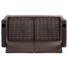 Диван двухместный YALTA SOFA 2 SEAT (Ялта) темно коричневый из пластика под искусственный ротанг