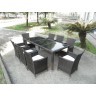 Комплект мебели серии САНЗЕНИ-190 KM-1312 (коричневый) обеденная группа на 6 персон из плетеного искусственного ротанга