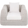 Лаунж зона серии BENITA (Бенита) на 4 персоны с двухместным диваном из плетеного искусственного ротанга цвет белый