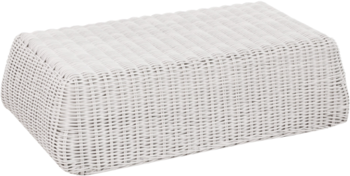 Лаунж зона серии BENITA (Бенита) на 4 персоны с двухместным диваном из плетеного искусственного ротанга цвет белый