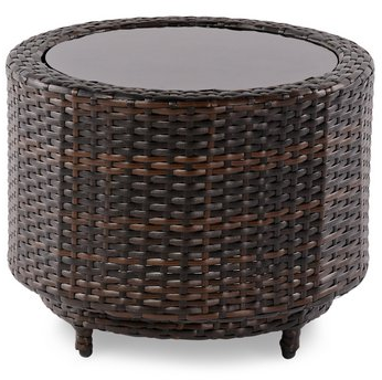 Комплект мебели серии MILANO (Милано) 2 шезлонга и столик темно-коричневый из искусственного ротанга