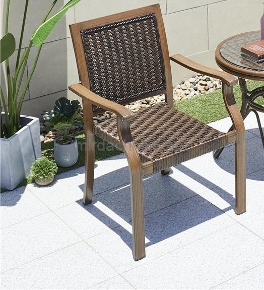 Кресло BAMBOO-3 (Бамбук) из алюминия и искусственного ротанга