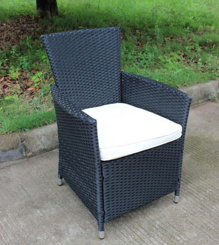 Комплект мебели серии САНЗЕНИ-190 KM-1312 (черный) обеденная группа на 6 персон из плетеного искусственного ротанга