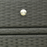 Шкаф серии YUHAHG серого цвета из плетеного искусственного ротанга