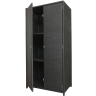 Шкаф серии YUHAHG темно-серого цвета 100x60x200 см из плетеного искусственного ротанга