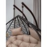 Подвесное кресло двухместное BUENO GRANDE-2XL коричневое из искусственного ротанга