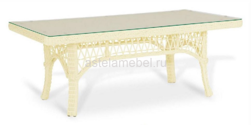Комплект мебели LEGEND (Легенд) на 4 персоны со столом 180х90 белый из искусственного ротанга