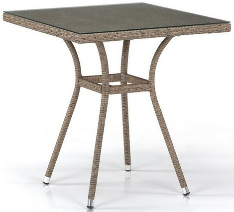 Стол T282BNT-W56 из плетеного искусственного ротанга, цвет светло-коричневый