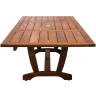 Стол обеденный раскладной DZHANGL (Джангл) 220/340см коричневого цвета из дерева мербау