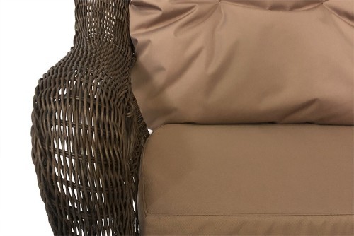 Комплект мебели MEDISON PREMIUM (Мэдисон) на 6 персон светло коричневый из искусственного ротанга
