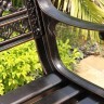 Скамейка садовая POLO (Поло) цвет бронза из литого алюминия