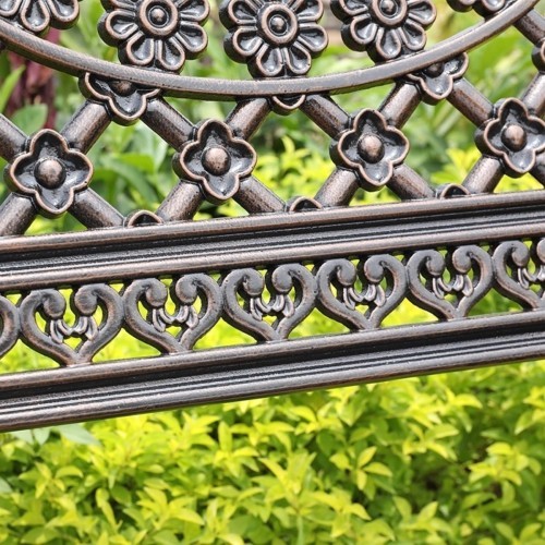 Скамейка садовая POLO (Поло) цвет бронза из литого алюминия