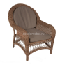 Кресло CHELSEA (Челси) коричневое из искусственного ротанга
