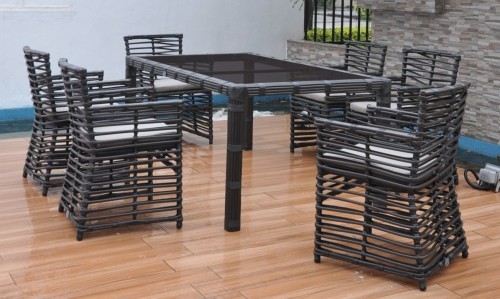 Комплект мебели ТИФАНИ KM-0034 6+1 дачная мебель на 6 персон из плетеного искусственного ротанга