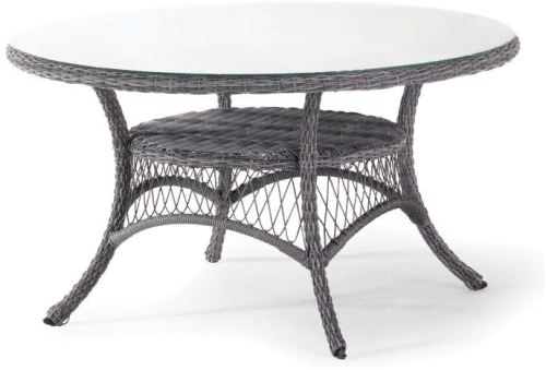 Стол серии SEVILLA (Севилла) D130 серый из искусственного ротанга