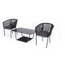 Комплект мебели МАРСЕЛЬ кофейный на 2 персоны темно-серый из веревочной нити