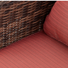 Лаунж зона серии DARINITI MAROON (Даринити) на 7 персон с трехместным и двухместным диваном из плетеного искусственного ротанга цвет коричневый/бордовый