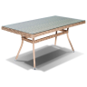 Комплект мебели угловой БАЗЕЛЛА на 8 персон со столом 160х90 соломенный из искусственного ротанга