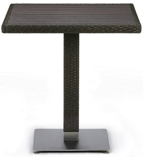 Стол T607D-W53 из плетеного искусственного ротанга, цвет коричневый