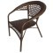 Кресло BORA (Бора) GG-04-04B коричневое из искусственного ротанга