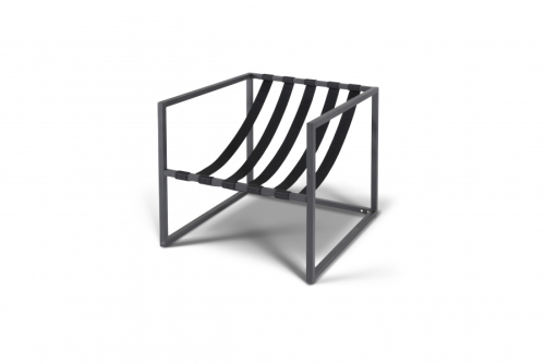 Кресло серии ЛИОН черное из алюминия