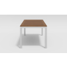 Стол обеденный GARDENINI BELLA (Бэлла) размером 180х90 цвет белый из алюминия и тика