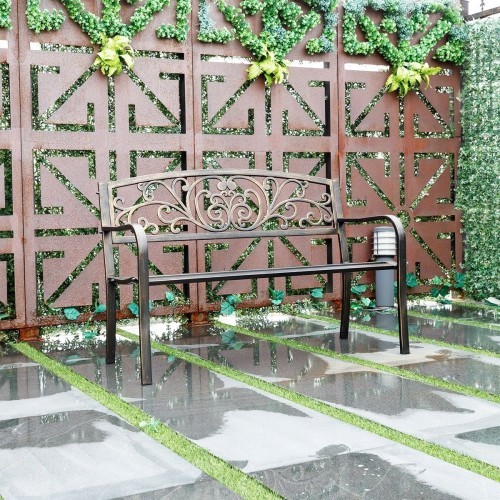 Скамейка садовая VERSAILLES (Версаль) цвет бронза из стали