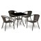 Комплект мебели ЛИНДА 80х80 BL 4+1 искусственный ротанг T283ВNS/Y-137С-4PCS-(W51)