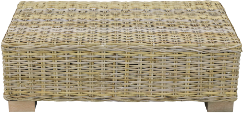 Лаунж зона серии DOMINGA (Доминга) на 6 персон с четырехместным диваном из плетеного натурального ротанга цвет бежевый