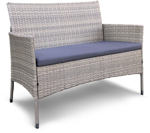 Комплект мебели АРИЯ бежевый на 6 персон с двумя диванами и столом 130х80 из искусственного ротанга