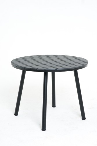 Стол DINGO (Динго) цвет графит диаметром 100 см из ДПК