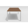 Стол обеденный GARDENINI BELLA (Бэлла) размером 220х100 цвет белый из алюминия и тика
